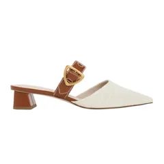 Giày cao gót Charles & Keith Sepphe Cut-Out Tweed Mules CK1-60580278 - Thời Trang Nữ Gót Vuông Mũi Nhọn Cao Cấp