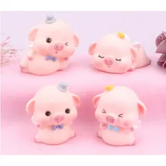 Heo Hồng Hạnh Phúc Trang Trí Taplo Ô Tô - Decal Dễ Thương Cho Xe Hơi, Đồ Trang Trí Nội Thất Xinh Xắn