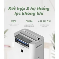 Máy Lọc Không Khí và Tạo Ẩm Sharp KC-G50EV-W 38m2 - Công Nghệ Plasmacluster, Tiết Kiệm Điện, Hoạt Động Thông Minh, Thiết Kế Gọn Nhẹ