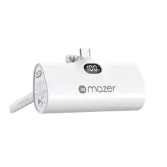 Pin Sạc Dự Phòng Mazer SuperMini 5000mAh USB-C - Sạc Nhanh 20W, Thiết Kế Nhỏ Gọn, Phù Hợp Với Thiết Bị Apple, Đen Trắng