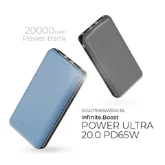 Sạc Dự Phòng Mazer Super Mini Ultra 20000mAh - 65W, 2 Cổng USB-A và USB-C, Sạc Nhanh PPS, Phù Hợp iPhone, iPad, Macbook, Nintendo Switch