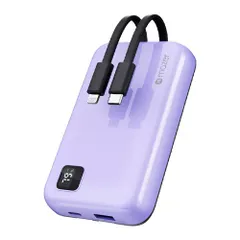 Sạc Dự Phòng Mazer SuperMINI-Pocket Power.Link Trio 10.000mAh - Pin Nhỏ Gọn Tích Hợp Cáp Lightning & USB-C, Sạc Nhanh 22W