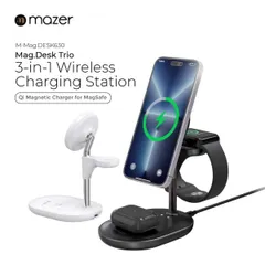 Sạc Nhanh Không Dây Mazer Infinite Mag.DESK 3in1 - Đế Sạc Chuyên Dụng Cho iPhone 12+, Apple Watch, AirPods