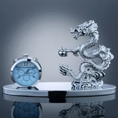 Tượng Rồng Trang Trí Ô Tô và Bàn Làm Việc - Hộp Đựng Nước Hoa Chất Liệu Hợp Kim Mạ, Điểm Nhấn May Mắn cho Không Gian