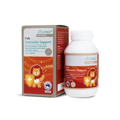 Viên Nhai Vitatree Kids Immunity Support - Tăng Cường Đề Kháng Cho Bé 60 Viên, Vị Cam Ngon, Hỗ Trợ Sức Khỏe Và Miễn Dịch