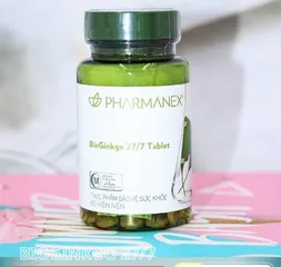 Viên uống hỗ trợ não bộ Pharmanex Bioginkgo 27/7 - Chiết xuất lá bạch quả, tăng cường trí nhớ và khả năng tập trung, 60 viên Mỹ