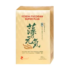 Viên uống hỗ trợ sức khỏe Kendai Fucoidan Super Plus - Tảo biển Mozuku Okinawa, nấm linh chi, tăng cường sức đề kháng, hộp 60 viên