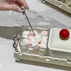Bộ Hũ Đựng Bánh Mứt Kẹo Bằng Gốm Sứ & Thủy Tinh Cao Cấp - Sang Trọng, Tối Giản, Thân Thiện Môi Trường, Quà Tặng Hoàn Hảo