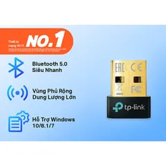 Bộ Phát Bluetooth 5.0 USB Nano TP-Link UB500 - Kết Nối Nhanh, Phạm Vi Xa, Thiết Kế Mini Gọn Nhẹ, Hỗ Trợ Tối Đa 7 Thiết Bị