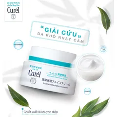 Combo Kem Dưỡng Ẩm Curél Intensive Moisture Cream 40g và Sữa Rửa Mặt Intensive Moisture Care 90ml - Giữ Ẩm và Làm Sạch Da Nhạy Cảm