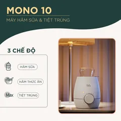 Máy Hâm Sữa và Tiệt Trùng Fatzbaby Mono 10 FB3053SJ - 3 Chức Năng Tiện Lợi cho Mẹ và Bé, Thiết Kế Hiện Đại, An Toàn và Dễ Sử Dụng