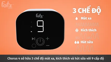 Máy Hút Sữa Điện Đôi Fatzbaby Chorus 4 FB1101TY - 3 Chế Độ Hút Massage, Kích Thích, Hút Sữa, Giúp Nuôi Dưỡng Sữa Mẹ Tối Ưu