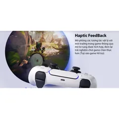 Tay cầm chơi game Sony PS5 DualSense Wireless - Công nghệ Haptic Feedback & Adaptive Trigger, Kết nối Bluetooth và USB Type-C, Chơi Game Thoải Mái