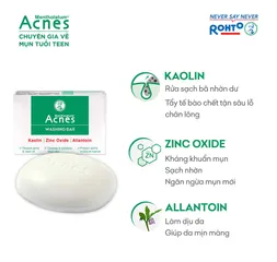 Xà phòng Acnes Washing Bar 75g - Chăm sóc da, ngăn mụn hiệu quả, không gây khô da, cho làn da sạch thoáng, khỏe mạnh