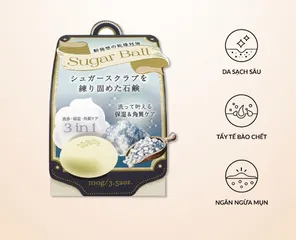 Xà Phòng Tắm Chứa Đường Pelican Sugar Ball 100g - Tẩy Da Chết, Dưỡng Ẩm, Làm Sáng Da, Phù Hợp Mọi Loại Da, Mỹ Phẩm Nhật Bản