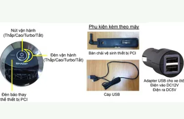 Máy Lọc Không Khí Ô Tô Sharp IG-GC2E-B Nhật Bản - Thiết Bị Khử Mùi Thông Minh, Hiện Đại, Gọn Nhẹ, Bảo Vệ Không Khí Xe Hơi