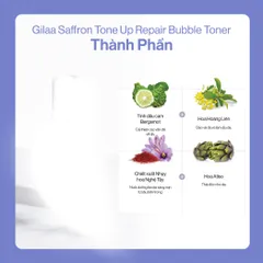 Bộ Dưỡng Trắng Da Gilaa Saffron Tone Up - Toner và Tinh Chất Dưỡng Sáng Da, Chăm Sóc Da Toàn Diện, Cấp Ẩm Hiệu Quả
