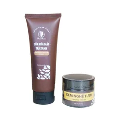 Combo Sữa Rửa Mặt Hữu Cơ Wonmom + Kem Nghệ Tươi Dưỡng Da Cho Mẹ Bầu - Làm Sạch, Nuôi Dưỡng & Ngừa Mụn Từ Thiên Nhiên