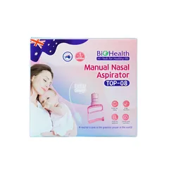 Dụng cụ hút mũi Biohealth Top-08 cho bé - Hút nhẹ nhàng, an toàn với đầu silicon mềm, tiện lợi cho mẹ chăm sóc sức khỏe trẻ nhỏ