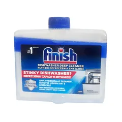 Dung dịch vệ sinh máy rửa bát Finish Đức - Làm sạch chuyên dụng hương chanh 250ml, loại bỏ dầu mỡ và vết bẩn khó khăn