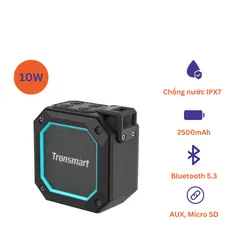 Loa Bluetooth 5.3 Tronsmart Groove 2 có đèn LED, âm thanh chi tiết, chống nước IPX7, di động, pin 18 giờ - Thiết bị nghe nhạc hoàn hảo cho mọi dịp