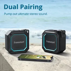Loa Bluetooth 5.3 Tronsmart Groove 2 có đèn LED, âm thanh chi tiết, chống nước IPX7, di động, pin 18 giờ - Thiết bị nghe nhạc hoàn hảo cho mọi dịp
