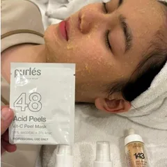 Mặt Nạ Dưỡng Sáng Trẻ Hóa Da Purles 48 Vit-C Pell Mask - Vitamin C Chống Lão Hóa, Phù Hợp Mọi Loại Da, Dưỡng Da Sáng Mịn Màu
