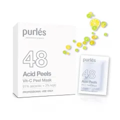 Mặt Nạ Dưỡng Sáng Trẻ Hóa Da Purles 48 Vit-C Pell Mask - Vitamin C Chống Lão Hóa, Phù Hợp Mọi Loại Da, Dưỡng Da Sáng Mịn Màu