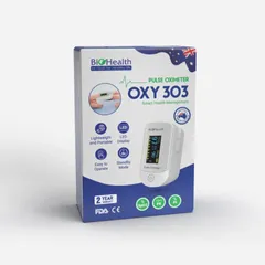 Máy Đo Nồng Độ Oxy Máu & Nhịp Tim Biohealth Oxy303 - Thiết Bị Chăm Sóc Sức Khỏe Chính Xác, Đơn Giản, Không Gây Đau