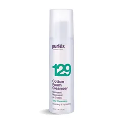 Sữa Rửa Mặt Dạng Bọt Purles 129 Cotton Foam Cleanser 125ml - Làm Sạch Dịu Nhẹ, Duy Trì Độ Ẩm, Phù Hợp Da Nhạy Cảm