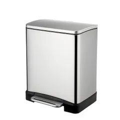 Thùng Rác Inox Cao Cấp Đạp Chân Hanssem 20L - Chống Vân Tay, Thiết Kế Thông Minh, Dễ Vệ Sinh, Phong Cách Hiện Đại Hàn Quốc