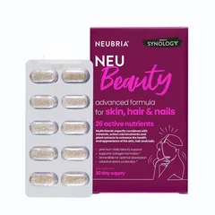 Vitamin tổng hợp Neubria NEU Beauty - Hỗ trợ làm đẹp da, tóc, móng, chiết xuất từ thực vật, an toàn cho người ăn chay, 20 viên
