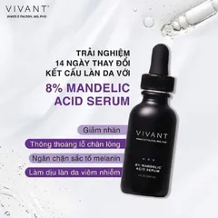 Serum Vivant 8% Mandelic Acid 3-In-1 - Giúp Giảm Mụn, Trẻ Hóa Da - Dành Cho Da Thường, Da Hỗn Hợp, Lành Tính, Mỹ Phẩm Chính Hãng