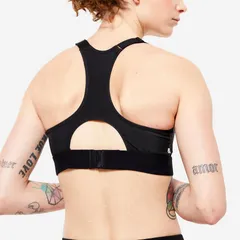 Áo Bra Fitness Nữ 900 Decathlon Domyos 8589403 Màu Đen - Áo Tập Gym Thể Thao, Nâng Đỡ Vòng 1, Chất Liệu Thoáng Khí, Co Giãn Tốt