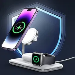 Đế sạc không dây Ugreen 3in1 25W CD278 - Sạc nhanh cho điện thoại, đồng hồ và tai nghe cùng lúc - Thiết kế gọn nhẹ, tiện lợi
