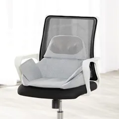 Đệm Massage Eo Mông Momoda SX352 Cao Cấp - Giảm Đau Lưng, Thư Giãn Với 4 Đầu Massage 3D Chất Liệu Thoáng Khí, Màu Xám