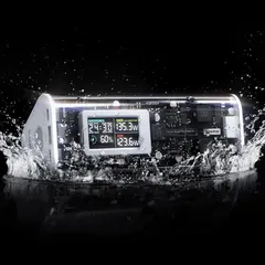 Pin sạc dự phòng Shargeek 170W S170 24000mAh - Sạc nhanh 3 thiết bị, thiết kế trong suốt Dark Side of the Moon, màn hình kỹ thuật số.