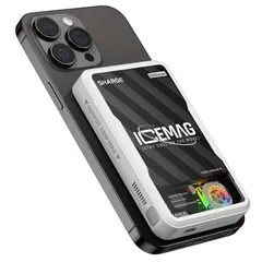 Pin sạc dự phòng từ tính Sharge ICEMAG 10000mAh - Sạc không dây & có dây, quạt tản nhiệt, đèn LED RGB, hoàn hảo cho iPhone 12 Series trở lên