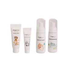 Set Chăm Sóc Da Mini Orgabebe Travel Kit 4 Món - Bọt Vệ Sinh, Sữa Tắm Gội, Kem Dưỡng Ẩm Cho Bé An Toàn Từ Sơ Sinh