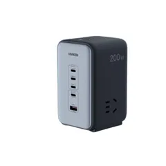 Trạm Sạc Nhanh 7in1 Ugreen GaN Power Strip 200W - Sạc Đa Năng 5 Thiết Bị Đồng Thời, 2 Ổ Cắm AC Tiện Lợi