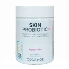 Viên Lợi Khuẩn Da Codeage Skin Probiotic Beauty - Hỗ Trợ Giảm Viêm, Cải Thiện Mụn và Nâng Cao Sức Khỏe Da, 60 Viên