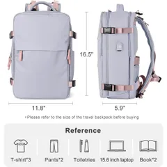 Balo du lịch Ceymme chống nước cho laptop 15,6 inch - Balo thời trang nữ đa năng, chịu lực tốt, chống trộm, nhiều ngăn tiện lợi