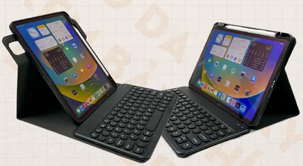 Bao da iPad xoay 360 độ kèm bàn phím Bluetooth - Phụ kiện tiện lợi chống sốc, cao cấp cho iPad, làm việc như laptop