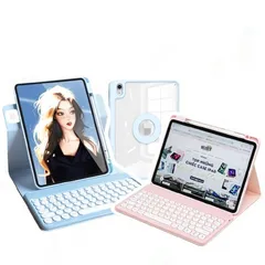 Bao da iPad xoay 360 độ kèm bàn phím Bluetooth - Phụ kiện tiện lợi chống sốc, cao cấp cho iPad, làm việc như laptop