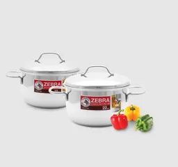 Bộ 2 Nồi Inox 3 Đáy 18cm & 22cm Zebra Extreme Infinity - Nồi Chống Nóng, Dùng Trên Mọi Loại Bếp, Thiết Kế Hiện Đại