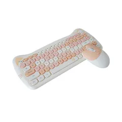 Bộ Bàn Phím và Chuột Không Dây Silent MoFii Geezer - Thiết Kế Mèo Dễ Thương, Không Ồn, Kết Nối 2.4G, Hàng Chính Hãng
