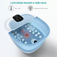 Bồn Ngâm Chân Massage KingTech BM-400 - 500W, Nhiệt Độ 35-48°C, 22 Con Lăn Massage, Thư Giãn Tại Nhà
