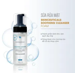 Bọt Rửa Mặt Dịu Nhẹ Skinceuticals Soothing Cleanser Foam 150ml - Sữa Rửa Mặt Cho Da Nhạy Cảm, Làm Sạch Và Dưỡng Ẩm Nhanh Chóng