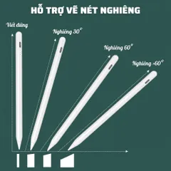 Bút Cảm Ứng Stylus Pencil Gen 2 Pro cho iPad - Chống Chạm, Ghi Chú Nét Thanh Đậm, Đầu Bút Nano Chính Hãng Chất Lượng Cao