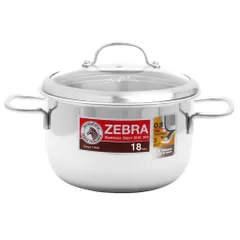 Nồi Inox Zebra Extreme Infinity 3 Đáy - Nắp Kính Chịu Lực, Dùng Được Các Loại Bếp, Tiết Kiệm Nhiên Liệu, Thiết Kế Sang Trọng